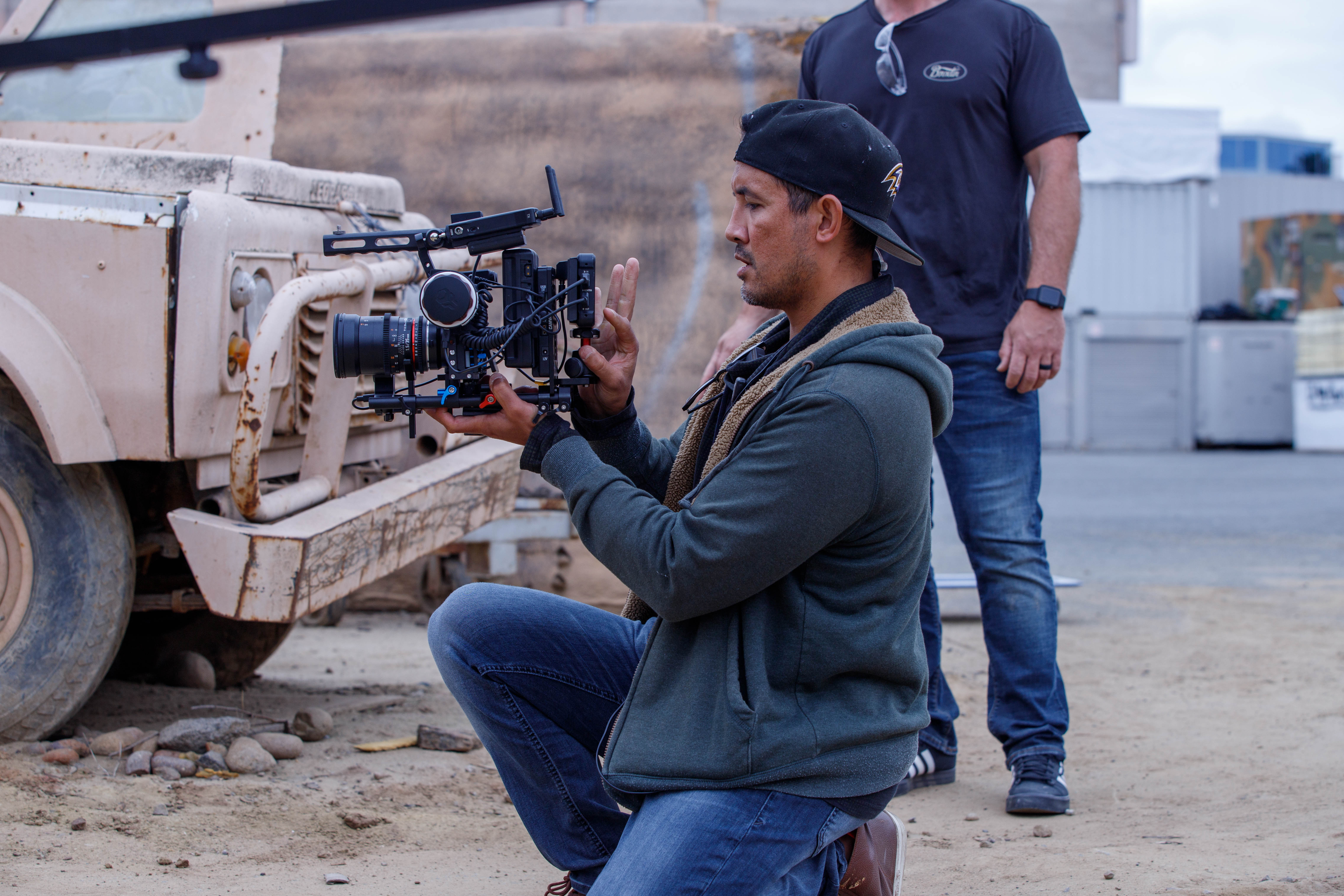 Behind the scenes filming
